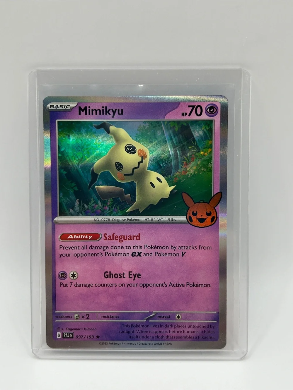 Mimikyu Pokémon Holo 🎃 Trick or Trade Card